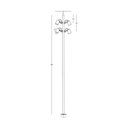 Calisto 4 Light Outdoor Lamp Posts Sandy Black LED 3000K IP65 - thumbnail 5