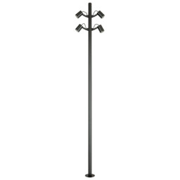 Calisto 4 Light Outdoor Lamp Posts Sandy Black LED 3000K IP65 - thumbnail 1