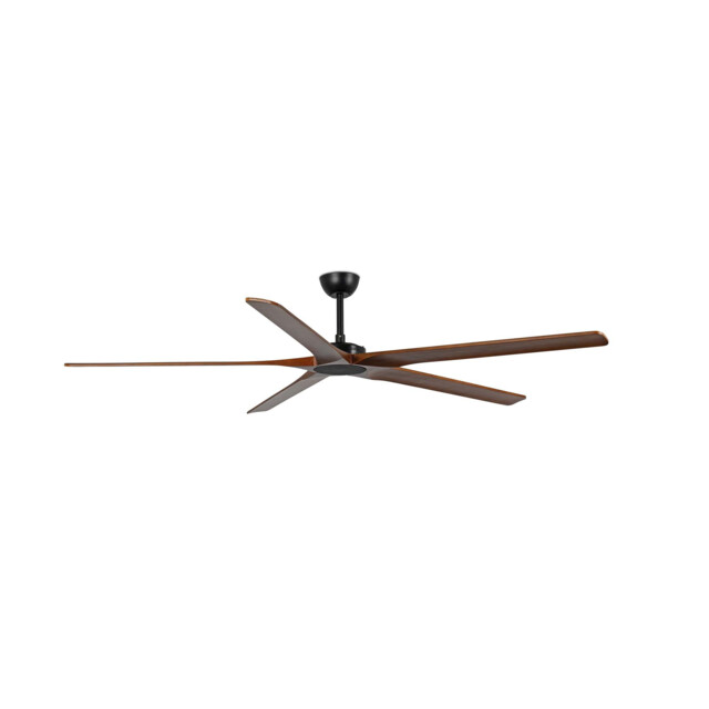 Bigwood XL 5 Blade Ceiling Fan Matt Black, Walnut - image 1