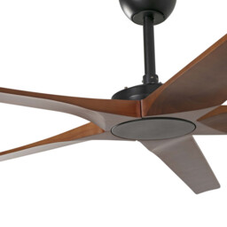 Bigwood XL 5 Blade Ceiling Fan Matt Black, Walnut - thumbnail 3
