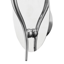Loewe Wall Lamp Switched 1 Light E14, Polished Chrome With Cream Shade - thumbnail 3