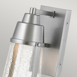 Hinkley Miles Outdoor Wall Lantern Painted Satin Nickel, IP44 - thumbnail 2