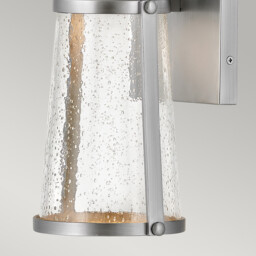 Hinkley Miles Outdoor Wall Lantern Painted Satin Nickel, IP44 - thumbnail 3