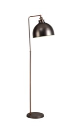 Carmel Adjustable Floor Lamp, 1 x E27, Antique Silver, Copper, White - thumbnail 1
