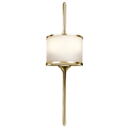 Mona 2 Light Bathroom Wall Light Polished Brass IP44, G9
