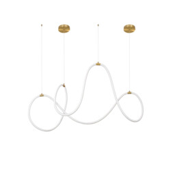 Cerelia Integrated LED Pendant Ceiling Light Dimmable Brass Gold Metal LED 57W 189Lm 3000K L : 150