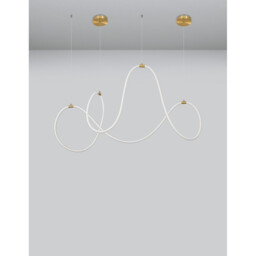Cerelia Integrated LED Pendant Ceiling Light Dimmable Brass Gold Metal LED 57W 189Lm 3000K L : 150 - thumbnail 3