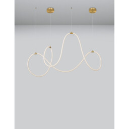 Cerelia Integrated LED Pendant Ceiling Light Dimmable Brass Gold Metal LED 57W 189Lm 3000K L : 150 - thumbnail 5
