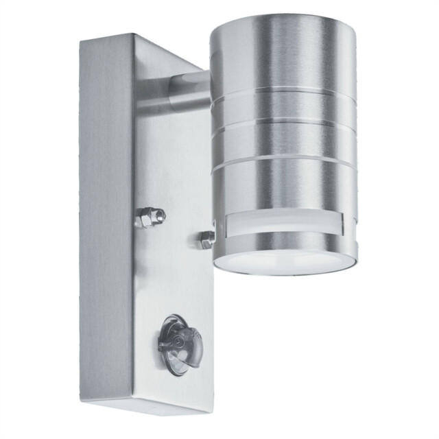 1 Light Outdoor PIR Wall Light Stainless Steel IP44, GU10 - image 1