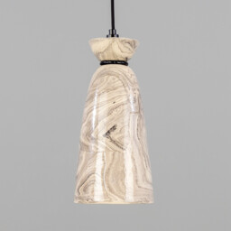 Parva Bathroom Pendant Marbled, Matte Black, IP44 - thumbnail 1