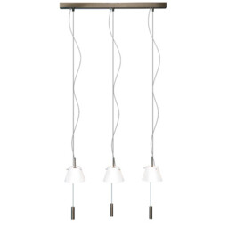 Virgin 3 Light Straight Bar Pendant Ceiling Light Bronze