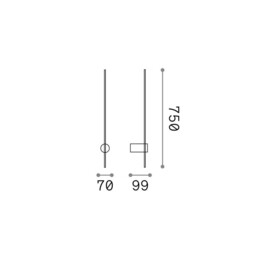 Essence Integrated LED Wall Lamp Brass 1350lm 3000K - thumbnail 2
