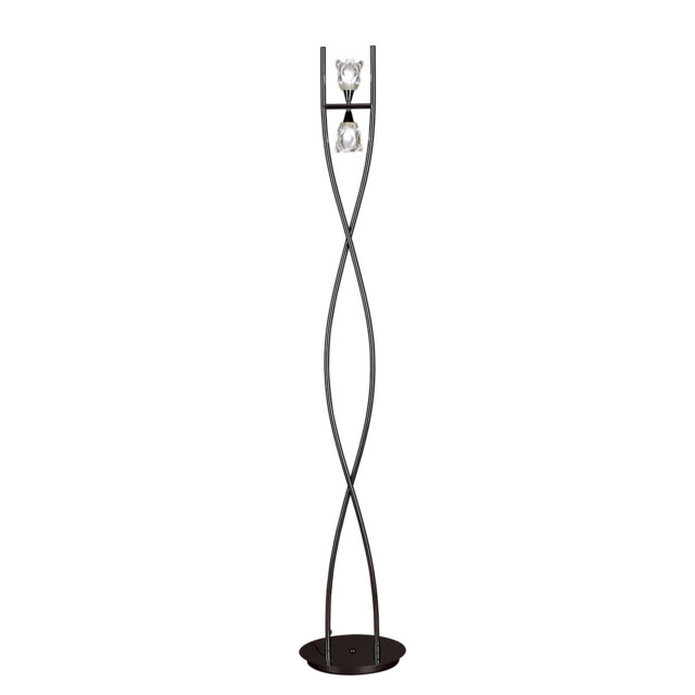 Amel Floor Lamp 2 Light G9, Black Chrome, - image 1