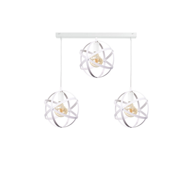 Pola Bar Pendant Ceiling Light White, 65cm, 3x E27