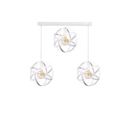 Pola Bar Pendant Ceiling Light White, 65cm, 3x E27
