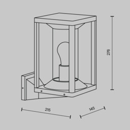 Cell Outdoor Wall Lantern Graphite IP65 1xE27 - thumbnail 3