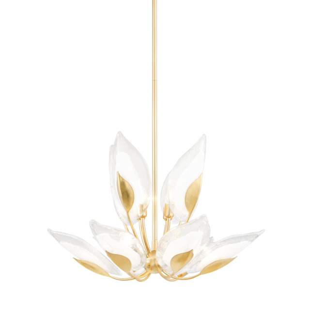 Blossom 10 Light Chandelier Gold Leaf