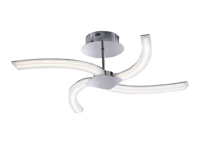 On Semi Flush 20W LED 3000K, 2000lm, Polished Chrome, Frosted Acrylic - image 1