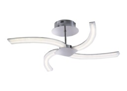 On Semi Flush 20W LED 3000K, 2000lm, Polished Chrome, Frosted Acrylic