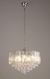Lana Ceiling Pendant with Acrylic Spheres, 5 Light E14 Polished Chrome - thumbnail 2