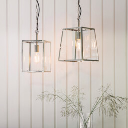 Hurst Pendant Bright Nickel Plate & Clear Glass 1 Light Dimmable IP20 - E27 - thumbnail 3
