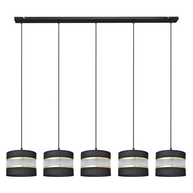 Helen Straight Bar Pendant Ceiling Light Black, Gold 115cm - image 1