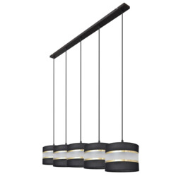 Helen Straight Bar Pendant Ceiling Light Black, Gold 115cm - thumbnail 2