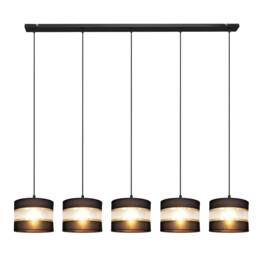 Helen Straight Bar Pendant Ceiling Light Black, Gold 115cm - thumbnail 3