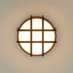 Orlith Round Outdoor Flush Wall Lamp Dark Brown LED 3000K IP65 - thumbnail 3