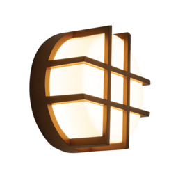 Orlith Round Outdoor Flush Wall Lamp Dark Brown LED 3000K IP65