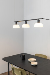 Tatawin Lineal Small White Lineal Dome Pendant Lamp - thumbnail 2