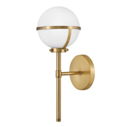 Hinkley Hollis Bathroom Wall Lamp Heritage Brass, IP44