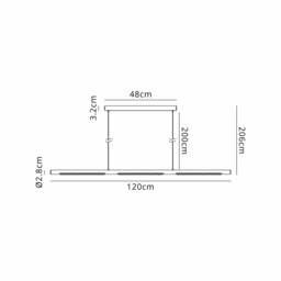 Meca Linear Pendant, 25W LED, 3000K, 2250lm, White, 3yrs Warranty - thumbnail 3