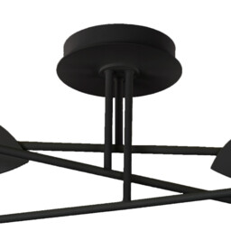 Capuccina Large 6 Light Semi Flush, 45W LED, 3000K, 3100lm, Black, 3yrs Warranty - thumbnail 3