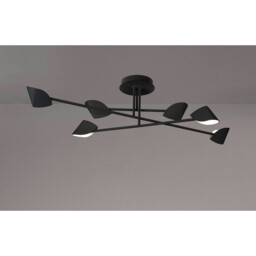 Capuccina Large 6 Light Semi Flush, 45W LED, 3000K, 3100lm, Black, 3yrs Warranty - thumbnail 2