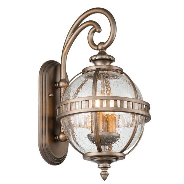 Kichler Halleron Outdoor Wall Lantern Burnished Bronze, IP44 - image 1