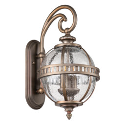 Kichler Halleron Outdoor Wall Lantern Burnished Bronze, IP44 - thumbnail 2