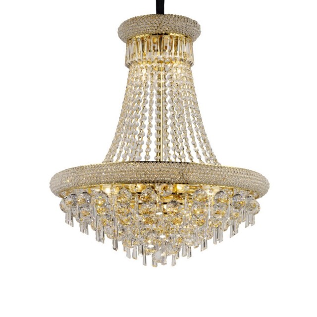 Alexandra Ceiling Pendant Chandelier 13 Light French Gold, Crystal - image 1