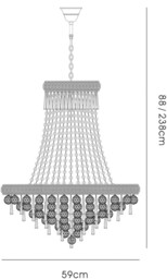 Alexandra Ceiling Pendant Chandelier 13 Light French Gold, Crystal - thumbnail 3