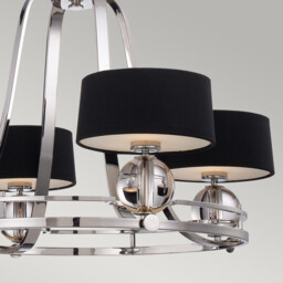 Gotham Multi Arm Chandelier 4 Light Imperial Silver Finish, G9 - thumbnail 5
