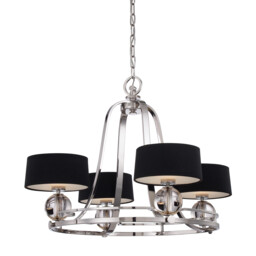 Gotham Multi Arm Chandelier 4 Light Imperial Silver Finish, G9 - thumbnail 1