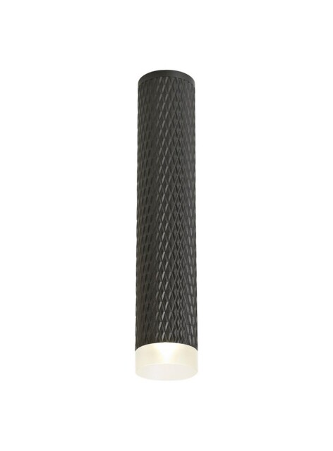 Madrid 1 Light 30cm Surface Mounted Ceiling GU10, Sand Black, Acrylic Ring - image 1