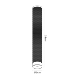 Madrid 1 Light 30cm Surface Mounted Ceiling GU10, Sand Black, Acrylic Ring - thumbnail 2