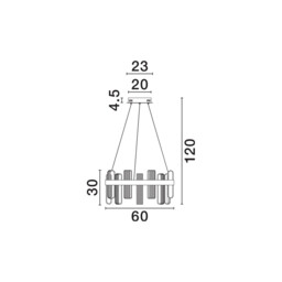 Argo Integrated LED Pendant Ceiling Light Brass Gold Triac Dimmable LED 81W 3120lm 3000K - thumbnail 5