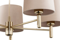 Ponte Plus Multi Arm Pendant Ceiling 5 Light Beige, Dark Brass Steel - thumbnail 5