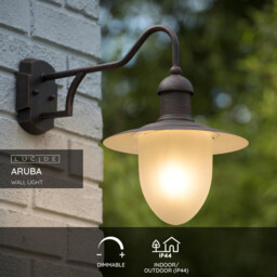 Aruba Cottage Classic Wall Light Outdoor - 1xE27 - IP44 - Rust Brown - thumbnail 2