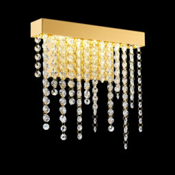 Bano Small Dimmable Wall Light 6W LED, 4000K, 660lm, French Gold / Crystal Chain, 3yrs Warranty - thumbnail 2