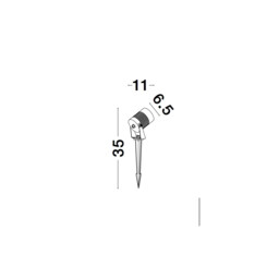 Stake 35cm Outdoor Spike Black Aluminium, Glass LED 10W 742Lm 3000K IP65 - thumbnail 3