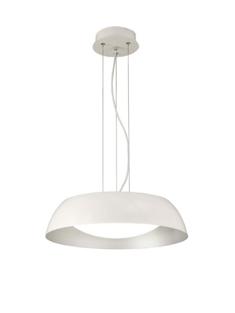 Argenta Ceiling Pendant Small 18W LED 3000K, 1800lm, Matt White, Silver, White Acrylic - image 1