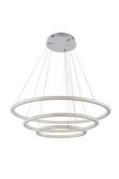 BRYANT LED 3 Ring Pendant Ceiling Light White 6840lm 3000K 80x2+40x2cm - thumbnail 1